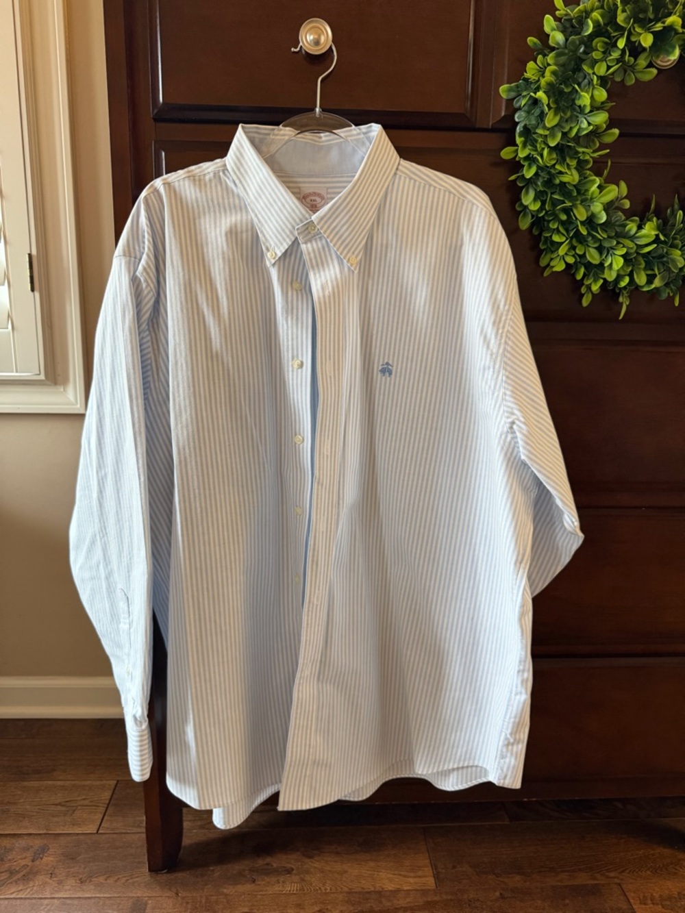 Brooks Brothers Light Blue and White Striped Dress Shirt